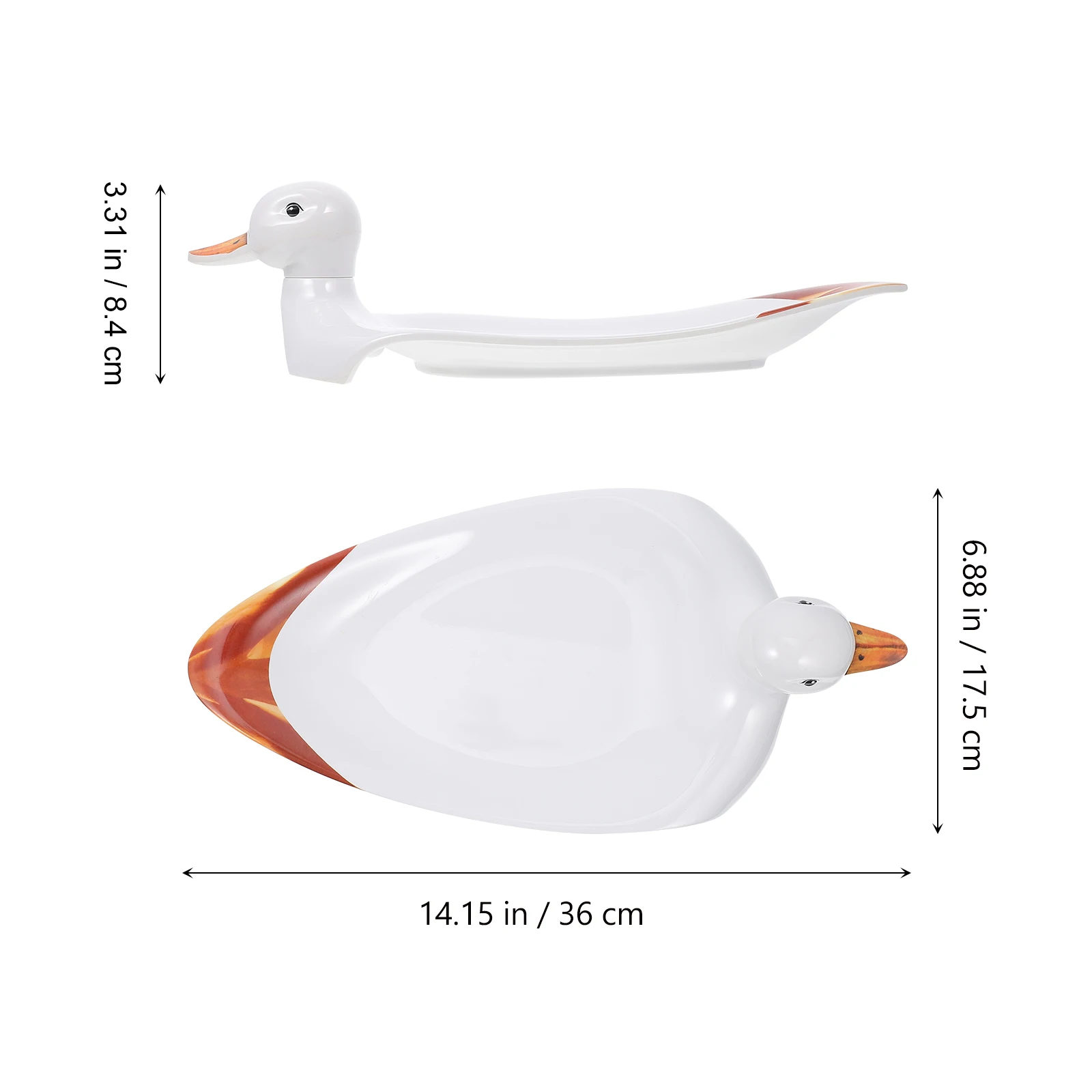 

1pc Duck Shaped Plate Melamine Dinnerware Salad Fruit Serving Household Tableware Fat Beef Roll Snack Practical Design