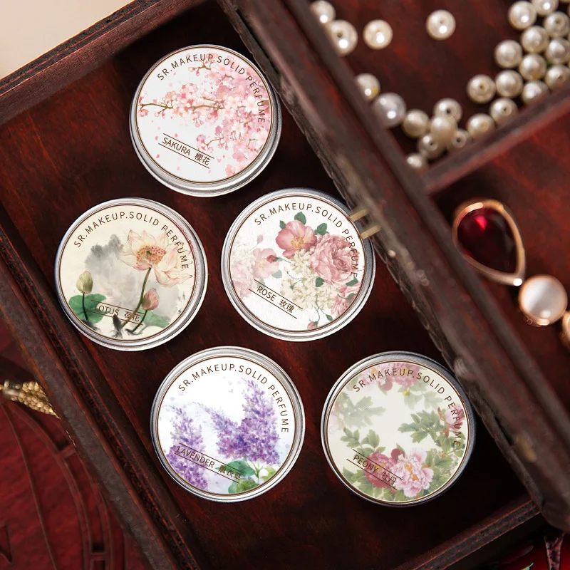 Solid Perfumes for Women Men Original Light Fresh and Elegant Fragrances Balms Deodorants Body Antiperspirant Rose /Peony /Lotus