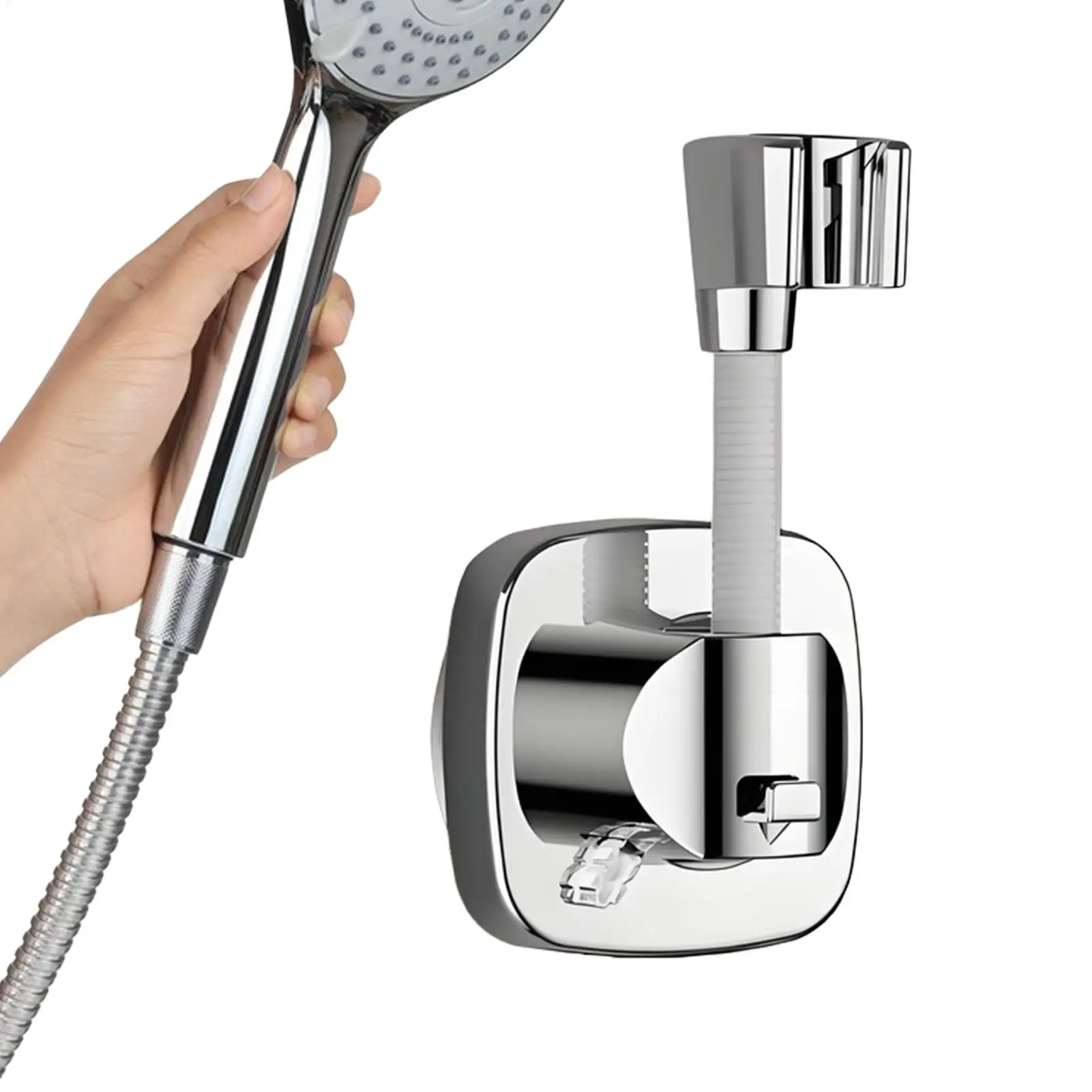 

Держатель насадки для душа Регулируемый настенный держатель для душа Самоклеящаяся насадка для душа Ручной кронштейн Кронштейн для ванной комнаты