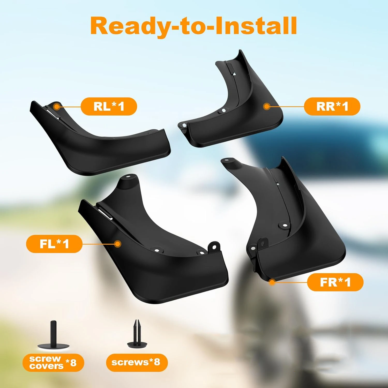 New Mudguards For Tesla Model Y Juniper 2025 2026 Accessories Mud Flaps Anti-Snow Anti-Sand Front Rear Mudflaps Guard 4pcs/set