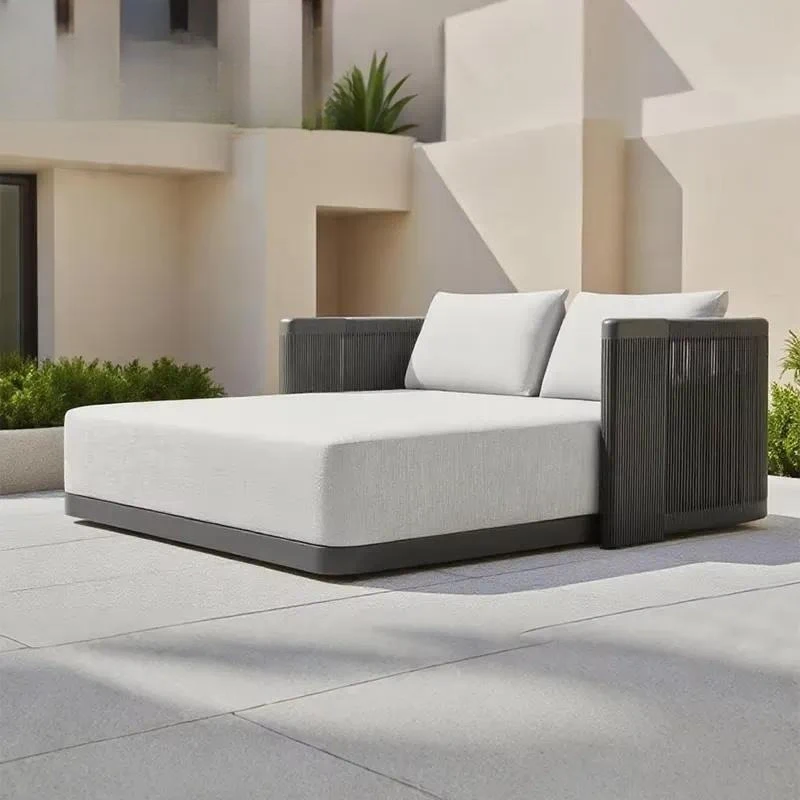 Terrace Villa's foldable aluminium outdoor lounge chair with cushioned UV and rust-proof patio poolside furniture