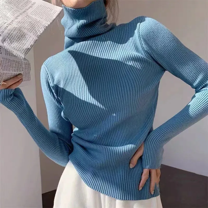 

Autumn and winter pullover sweater turtleneck sweater women soft slim casual soft knitted sweater warm sweater slim top hotsale