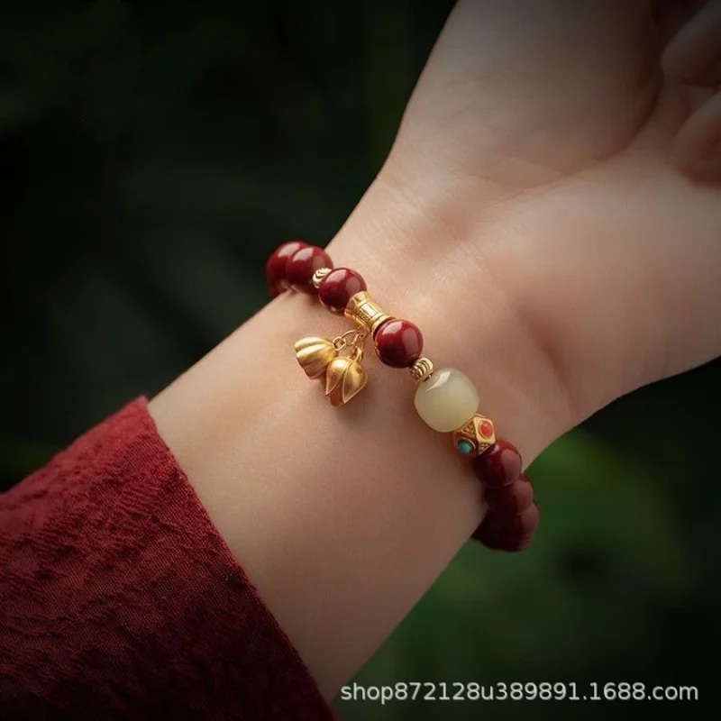 

Natural , Purple Gold Sand Bracelet, Women's Vintage Fortune Jewelry, New Model