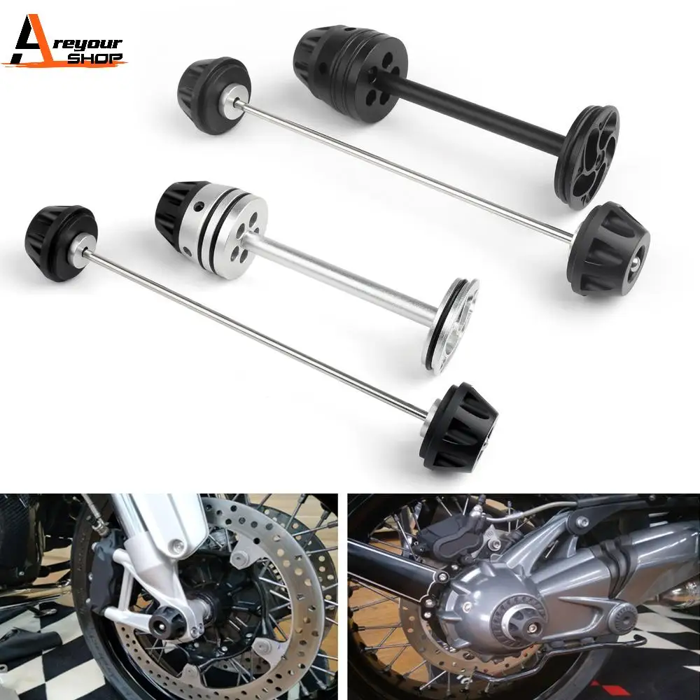 

Areyourshop Motorcycle Front & Rear Axle Fork Sliders Crash Protector Guard For BMW R NINE T 2014-2016 2015 Motor accessories