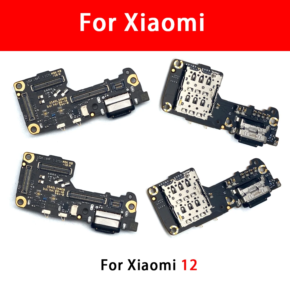 10 Pcs USB Charging Port Dock Charger Plug Connector Board Flex Cable For Xiaomi Mi 12 Pro a pair banana connector gold plated copper rca plug rca seat stereo amplifier speakers high quality