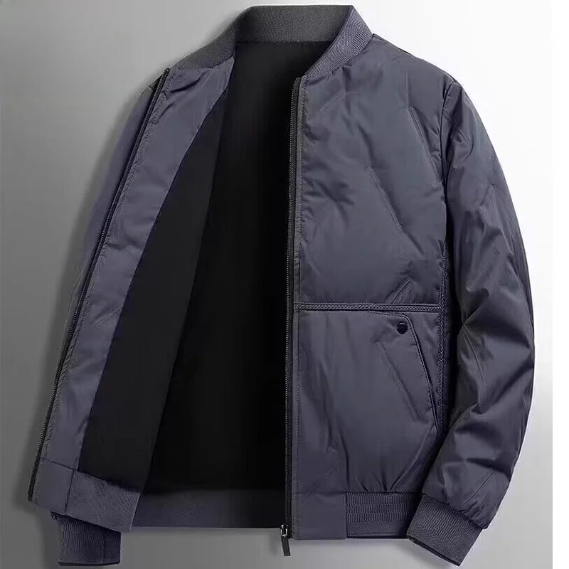 Men's Thiened down Jaet Autumn Winter Warm Casual Stand Collar Slim Fit Cold Proof Cotton Coat Faionable Polyester Fiber