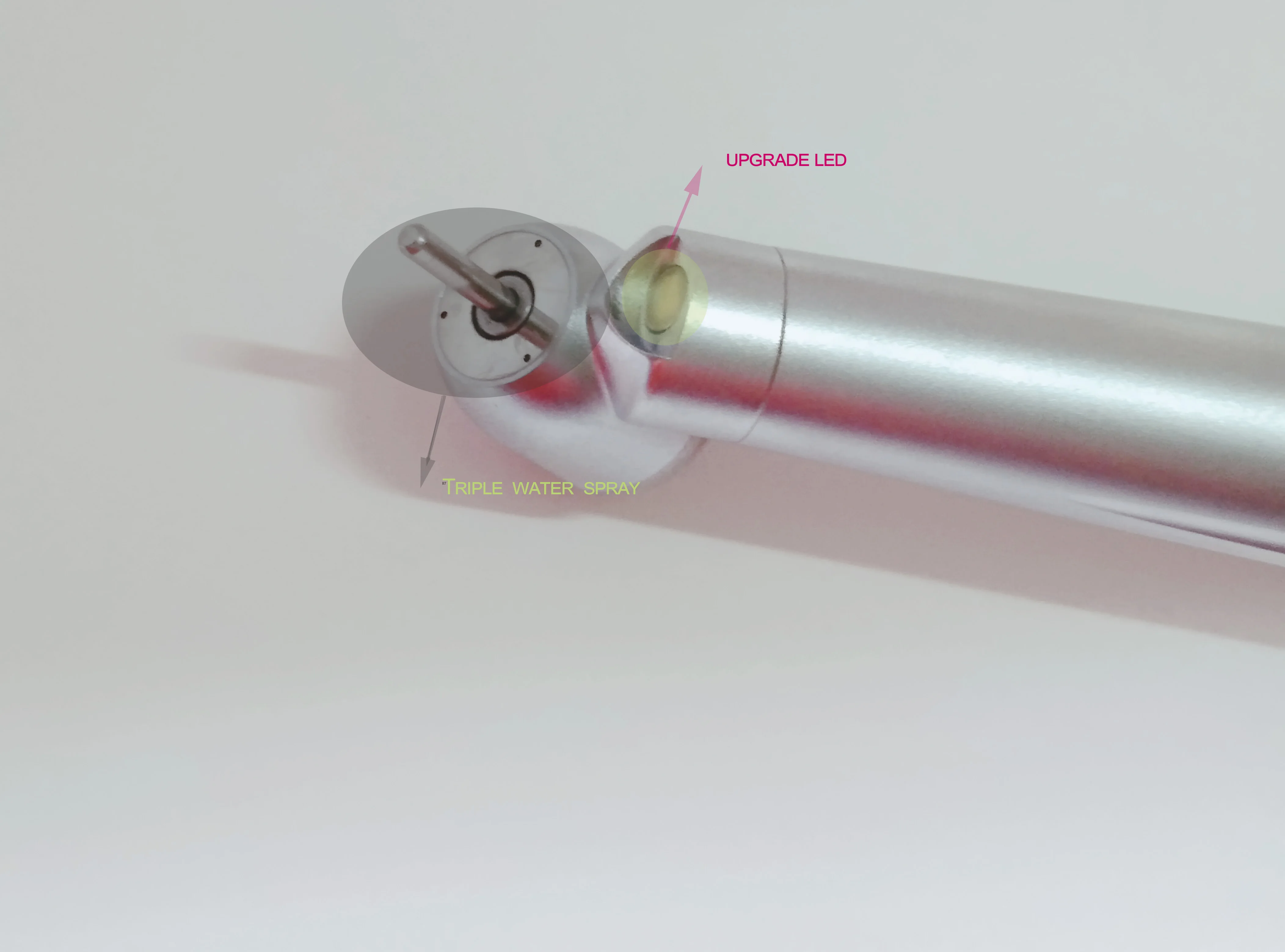 UDT 45 Degree LED Handpiece High Speed Triple Water  Spray   Cemaric Bearings