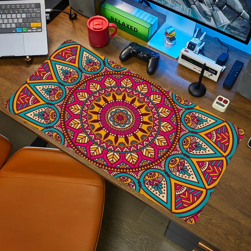 Pc Gaming Setup Accessories Moroccan Pattern Xxl Mouse Pad Gamer Desk Mat Mousepad Anime Computer Table Large Mats Office Mause