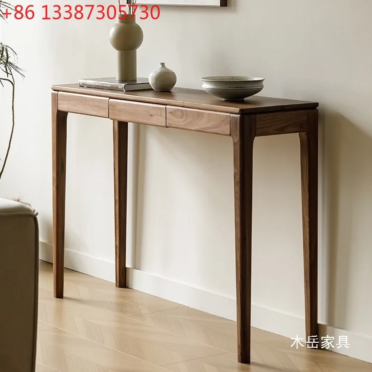 

North American black walnut solid wood table entrance