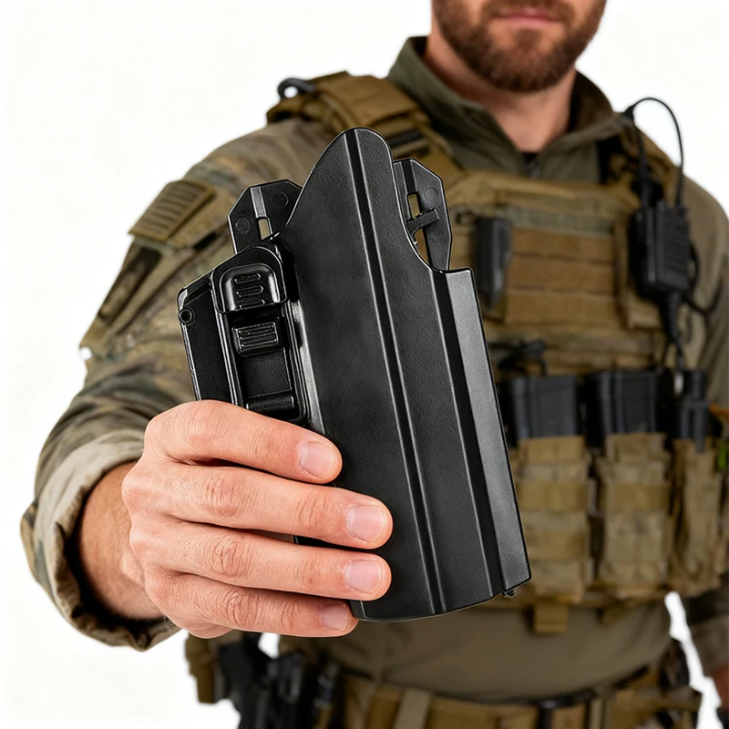 

Ipsc Shooting Owb Holster Index-Finger Release 360 ° Banding Method Shooting Training Matched Belt Clip Glock/Sw/Hellcat/92