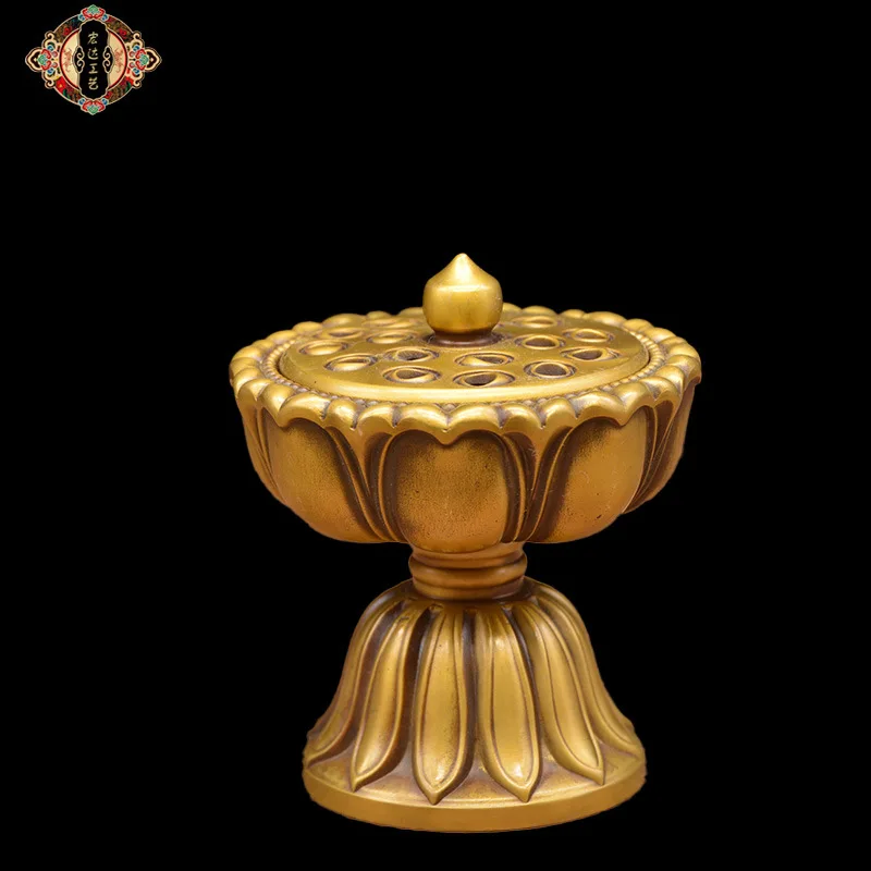 

Brass Creative Lotus Tik Tok Live Stream Copper Ware Buddha Utensils Furnace Supplies Decoration
