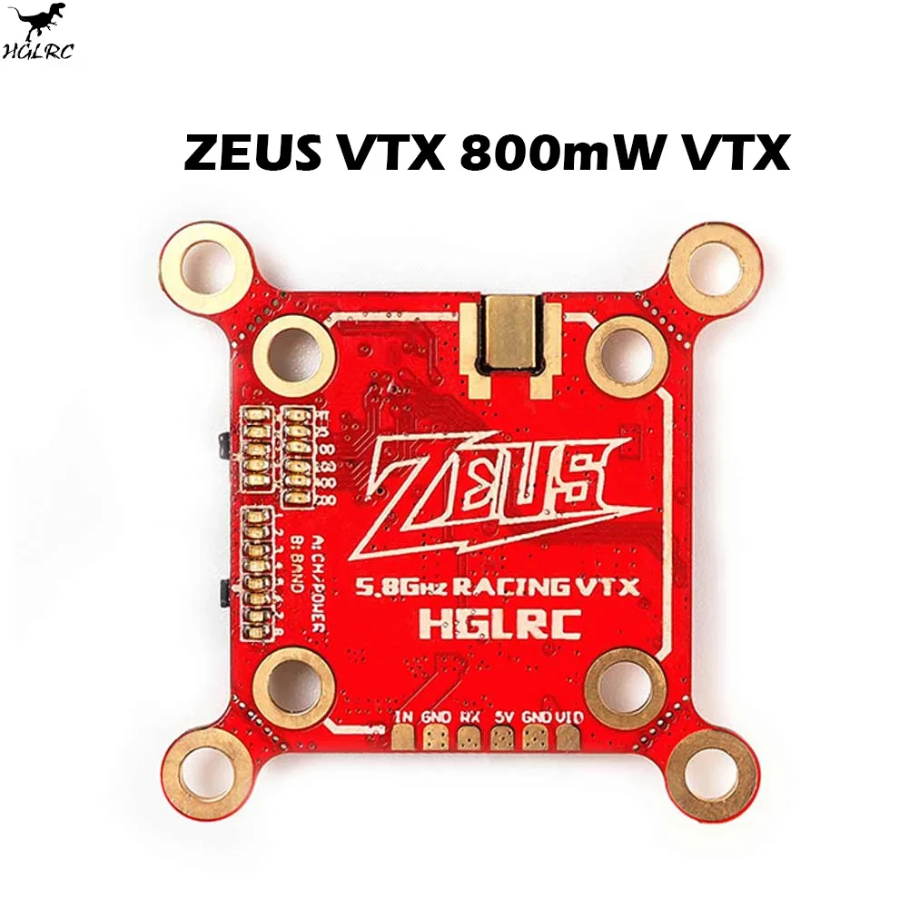 HGLRC Zeus 2.5W VTX 1.6W 350mW VTX 800mW VTX 40CH VTX 5.8G 2.4G الارسال المدمج في ميكروفون ل RC FPV سباق الطائرة بدون طيار