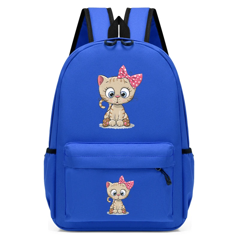 Basisschooltas Schattige Cartoon Kitten Print Schoolrugzak Studenten Kawaii Kat Meisjes Schooltas Boekentas Kinderen Bagpacks