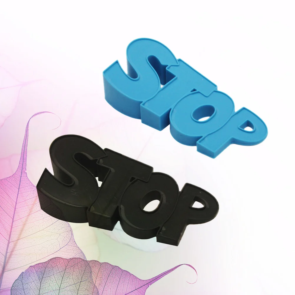 

2pcs Silicone Door Stopper Windproof Anti-Slam Holder With Suction Design For Home Safety Letter Shaped Bumper Protector