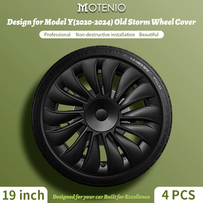 

4PCS for Model Y 2020-2024 Vehicle Full Coverage Old Storm Style Wheel Cover 19 Inch Hubcaps Automobile Accessories for Telsa
