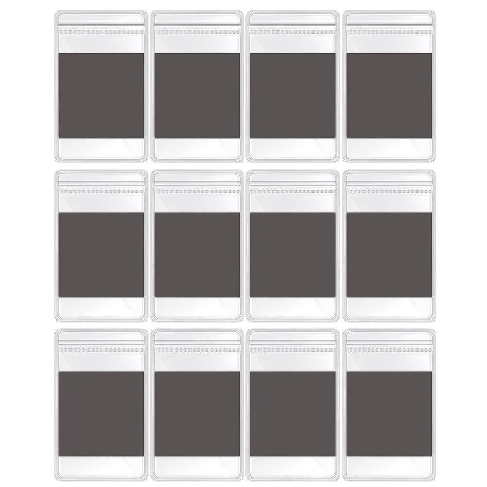 50 Sets Transparent Jewelry Storage Bags Anti-Corrosive Clear PVC Self Lock Pouches for Earrings Rings Necklaces Small Crafts