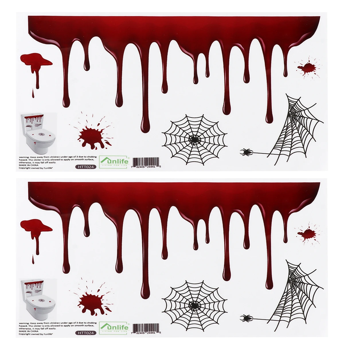 

Halloween Plasma Wall Stickers Decorative Horror PVC Paster Waterproof Removable Glass Door Shop Window Pane DIY Craftsmanship