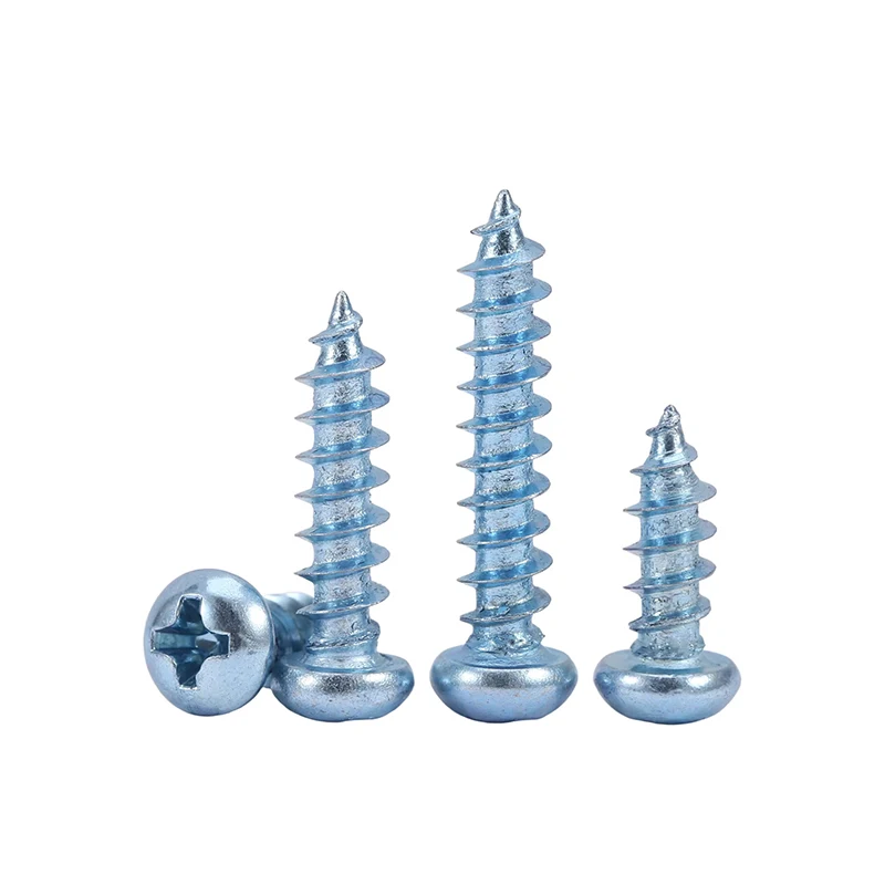GB845-76 Hardened Galvanized Cross Pan Head Self Tapping Wood Screws, Household Hardware Fasteners M3 M4