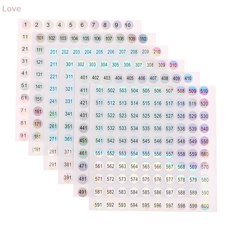 1-1000 مقاوم للماء التسمية الرقمية ذاتية اللصق عدد ملصق مسمار البولندية أدوات المائدة سكرابوكينغ Craft بها بنفسك الحرفية ملصقات للتسمية الرقمية