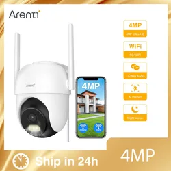 Arenti 4MP PTZ Wifi Camera Outdoor Night Vision Dual Screen Human Detection 4MP Security Protection CCTV Surveillance IP Camera