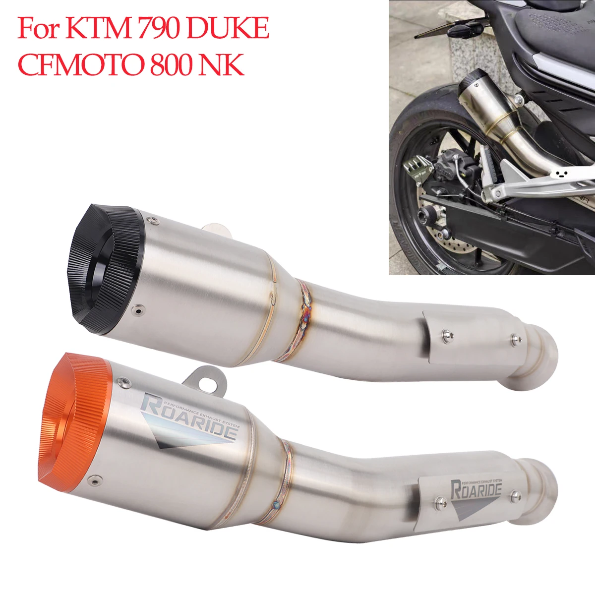 Escape Exhaust Link Pipe For CFMOTO 800NK 2023-2025 For KTM 790 Duke Exhaust Muffler Link Pipe NK800 Exhaust Pipe NO DB Killer