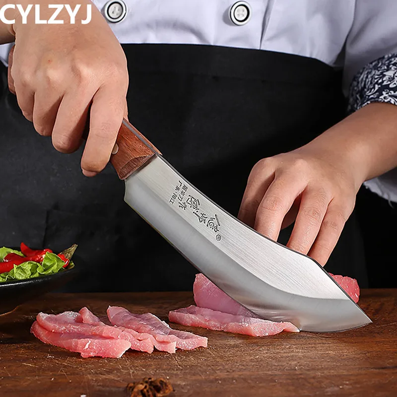 

7" Cleaver Knife Stainless Steel Meat Fish Fruit Vegetables Chopping Slicing Kitchen Chef Knife Butcher Knife