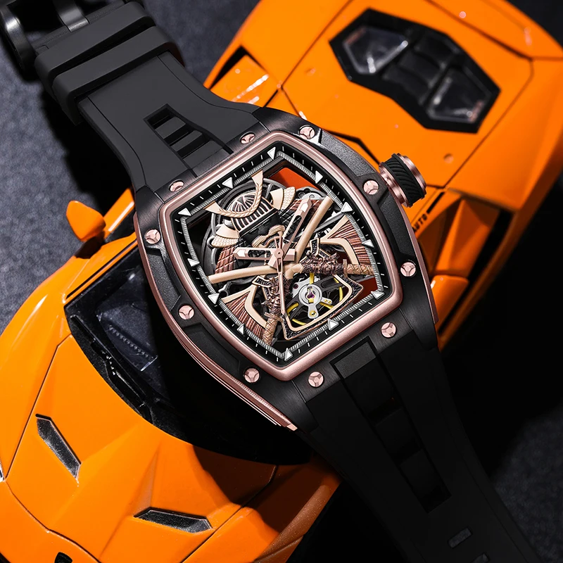 Самурайские часы 2025г Яркие автоматические часы Future