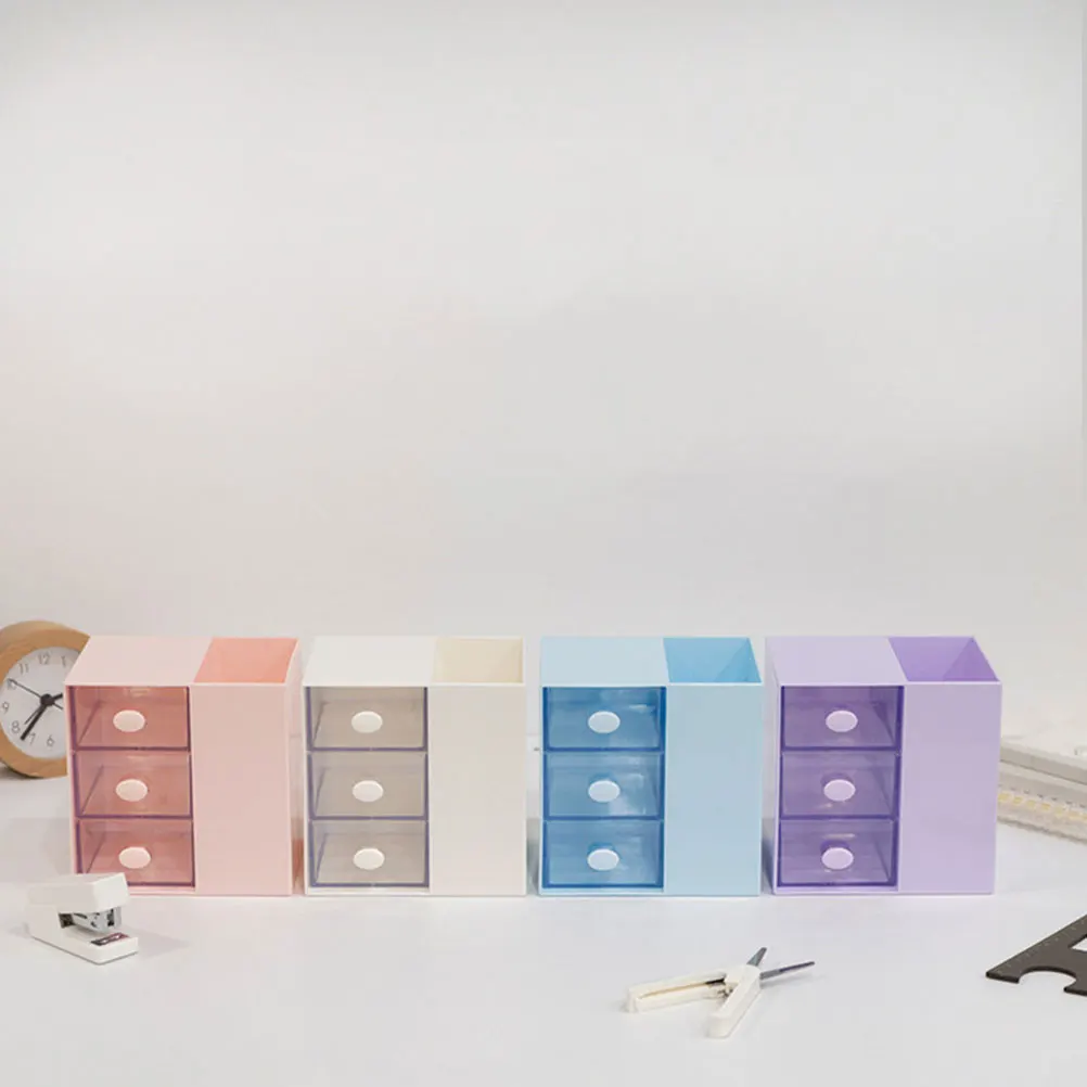 

Desktop Container Large Capacity Pen Box Multi Function Stationery Organizer Desk Tidy Office Supplies Household Desktop Box