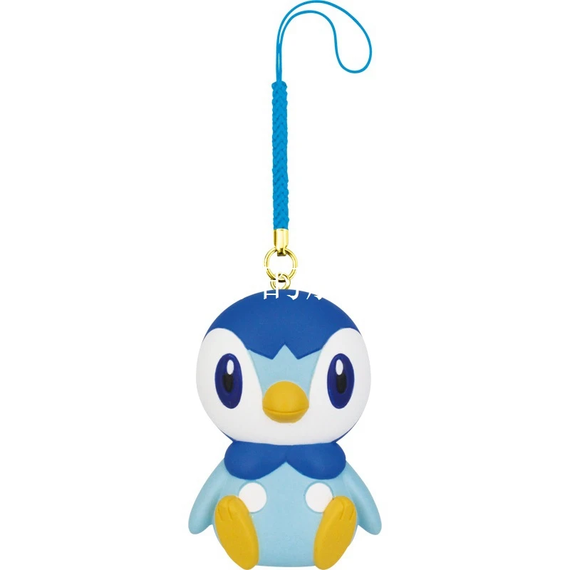 T-ARTS Flat Pokemon Water Type Keychain - Squirtle Psyduck Magikarp Figure, Thin Design Gashapon for Bag