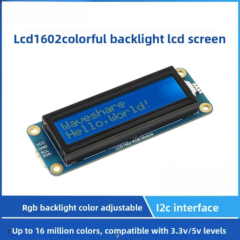 

32-Character LCD1602 Screen Color Backlit 3.3V/5V Stable Power Supply for Clear Display