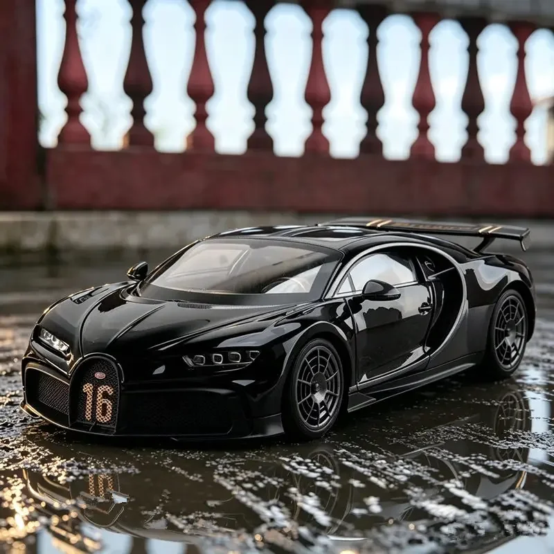 

1:24 Chiron Pur Sport Racing Car Model W16 Alloy Die-Cast Sports Vehicle Sound and Light Simulation Collection Display Metal Toy
