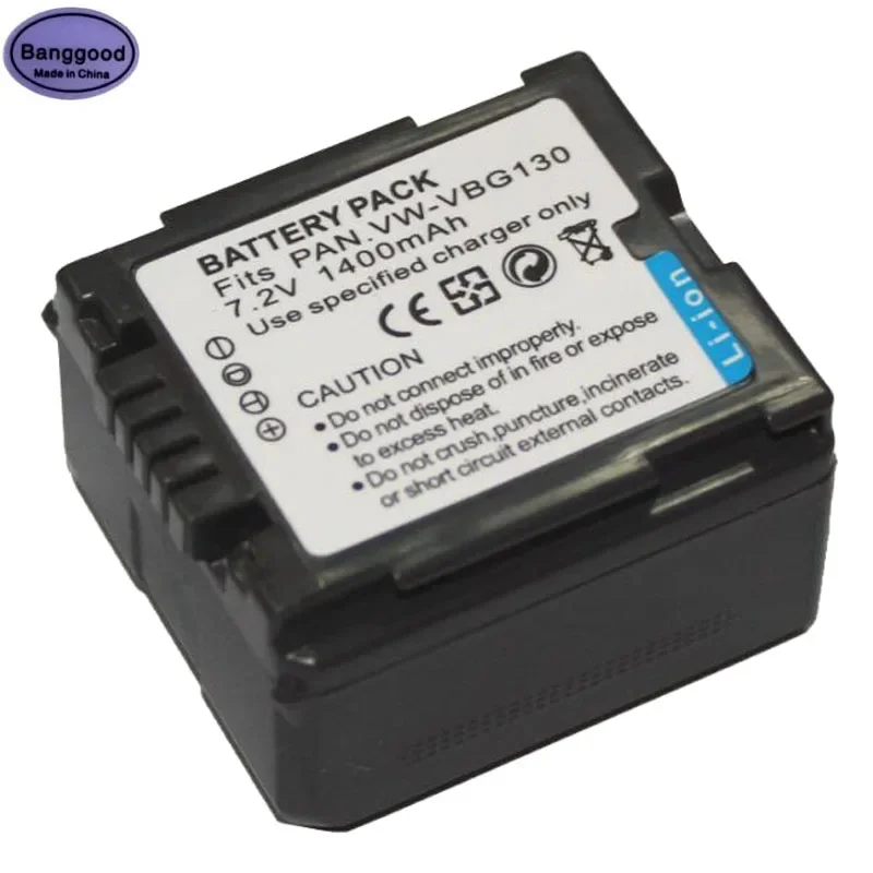 

7.2V 1400mAh VW-VBG130 VW VGB130 Camera Battery Pack For Panasonic SDR-H80 HDC-DX5 HDC-TM20 AG-HMC40 AG-HMC70 AG-HMC70U AG-HMC73