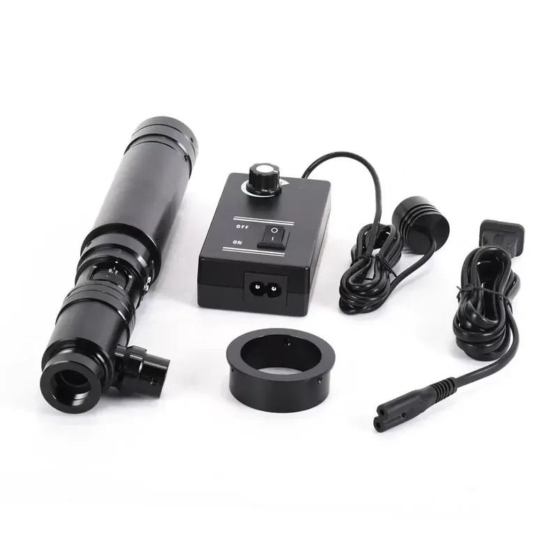 400X Microscope Coaxial Light Lens Point Light Source Industrial Camera Magnifying Glass for Circuit Board Inspection