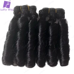 Double Drawn Romance Curl Human Hair Bundle Burmese Remy Bouncy Curly 100% Human Hair Bundles Funmi Hair Weave Natural Color