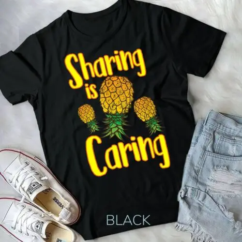 Sharing Swinger Hotwife Upside Down Pineapple T-Shirt Unisex T-shirt