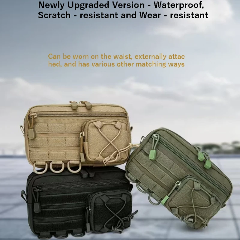 

Tactical Fanny Pack, MOLLE - compatible. Multiple - pocket bag for outdoor sports. pack for camping, cycling & daily carry.