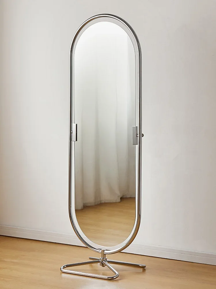 Full-Length Mirror Ins Style Integrated Butterfly Dressing Mirror Mid-Ancient Rotating Fitting Floor Mirror