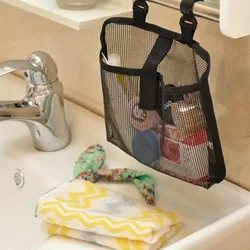 1pc Hanging Mesh Bath Baskets Organizer Storage Shower Caddy College with Hooks for College Dorm Rooms, Gym, Swimming and Travel