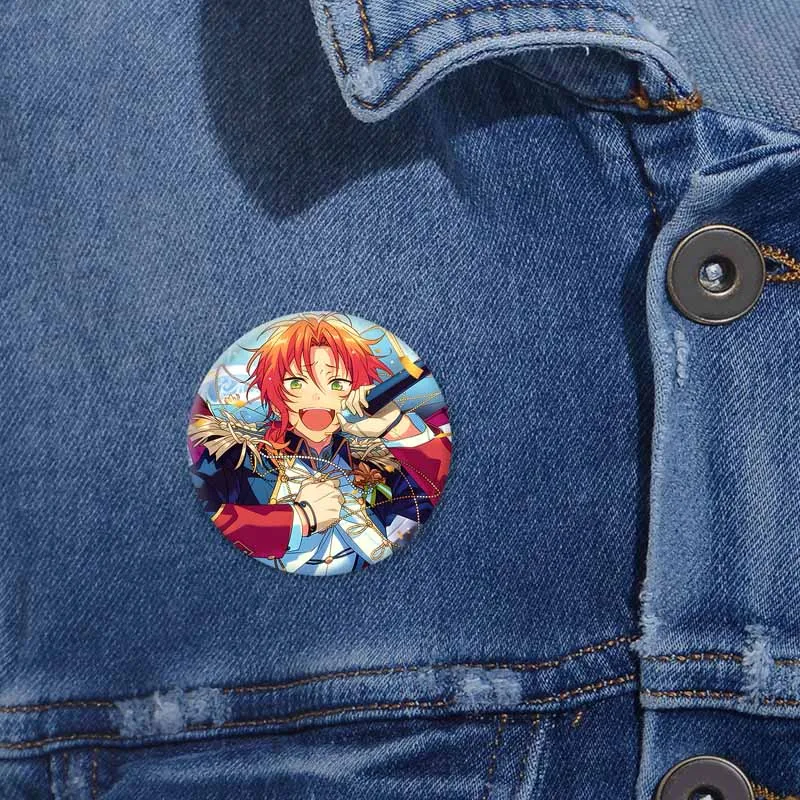 Ensemble Stars Anime Brooch on Backpack Cartoon Role Tatsumi Kazehaya Eichi Tenshouin Badge for Clothes Jewelry Gift for Friends