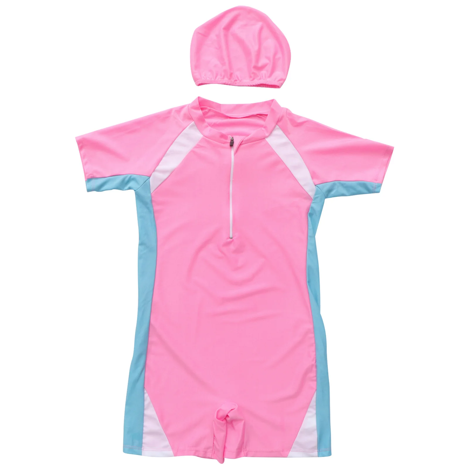 

Pink -Piece Swimsuit L 3-7 Years Quick-Dry Sun-Proof Premium Chinlon Swimwear Lightweight Shorty Suit Ideal for Tropical