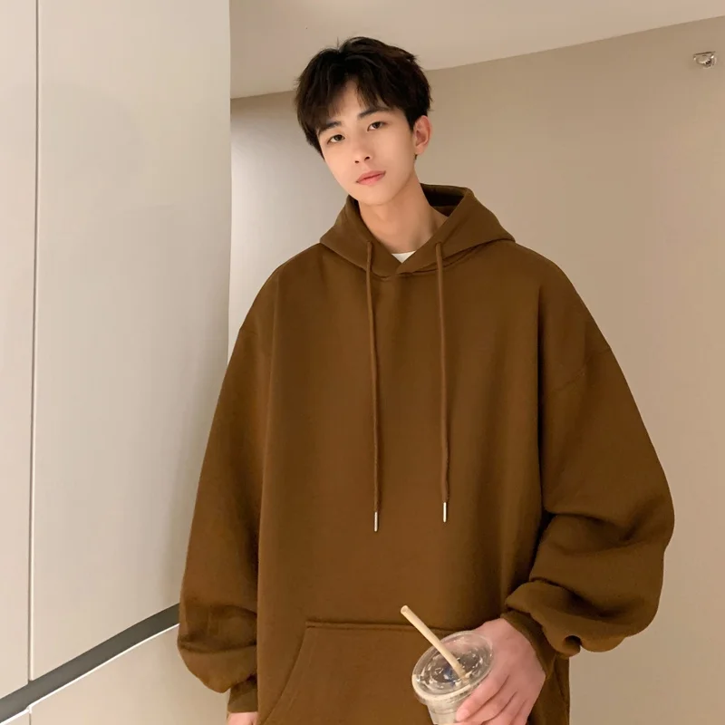 

American Retro Men's Sweatirt Spring Autumn Casual Sports Jaet Loose Heavy Top Hoodie for Teenagers Comfortable Fit