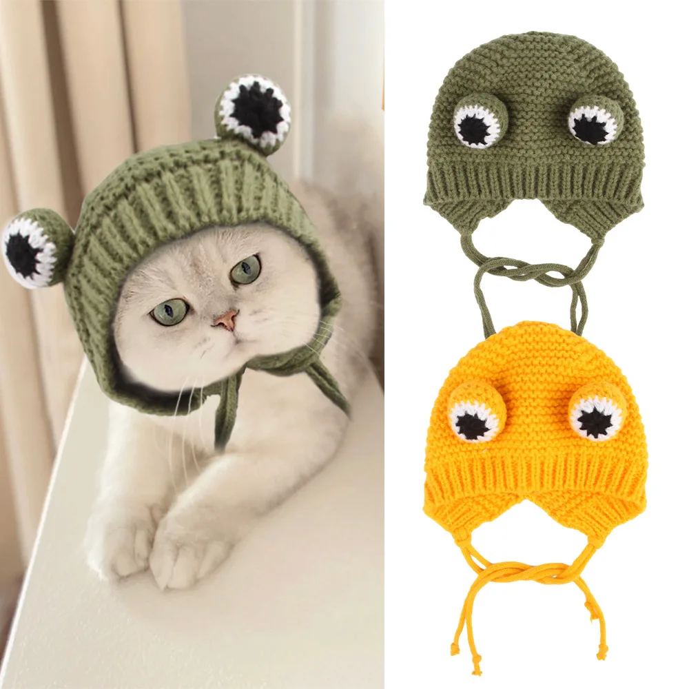 Cute Frog Cat Wig Hat Cosplay Clothes Cap Dress Up Puppy Kitten Halloween Christmas Party Decoration Supplies Cat Costume