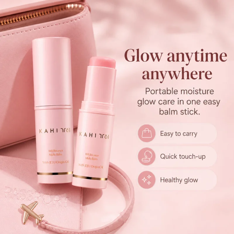 Korean KAHI Wrinkle Bounce Multi Balm Stick,All-in-One Deep Hydrating Lip Balm Eye Cream Neck Cream Smooth Fine Lines Gifts Wome