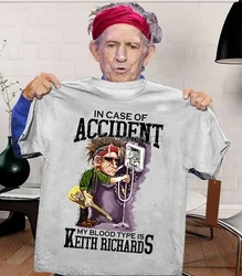 En caso de accidente, mi tipo de sangre es, camiseta de Keith, Richard