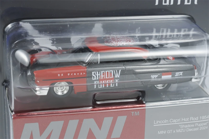 blisterdoos - MINI GT 1:64 Lincoln Capri Hot Rod 1954 Shadow Puppet gegoten modelauto