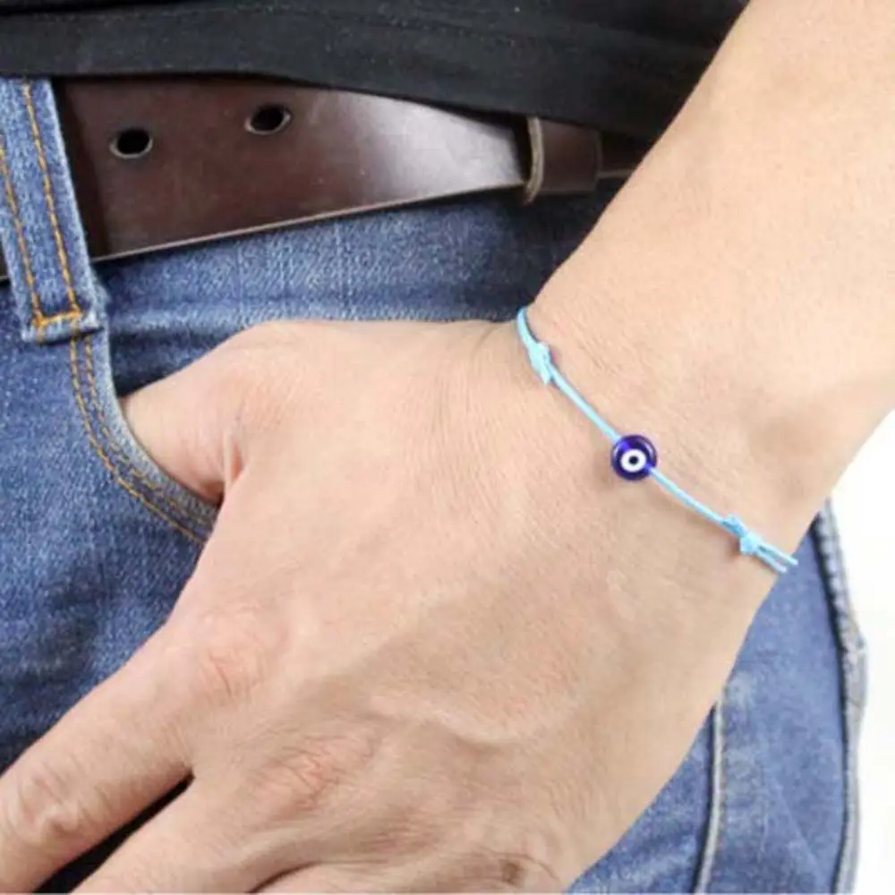 Family Amulet Red Color Rope Thread Blue Evil Eye Lucky goods Gift For Women Men Bangles Bracelets Jewelry Braided String Rope