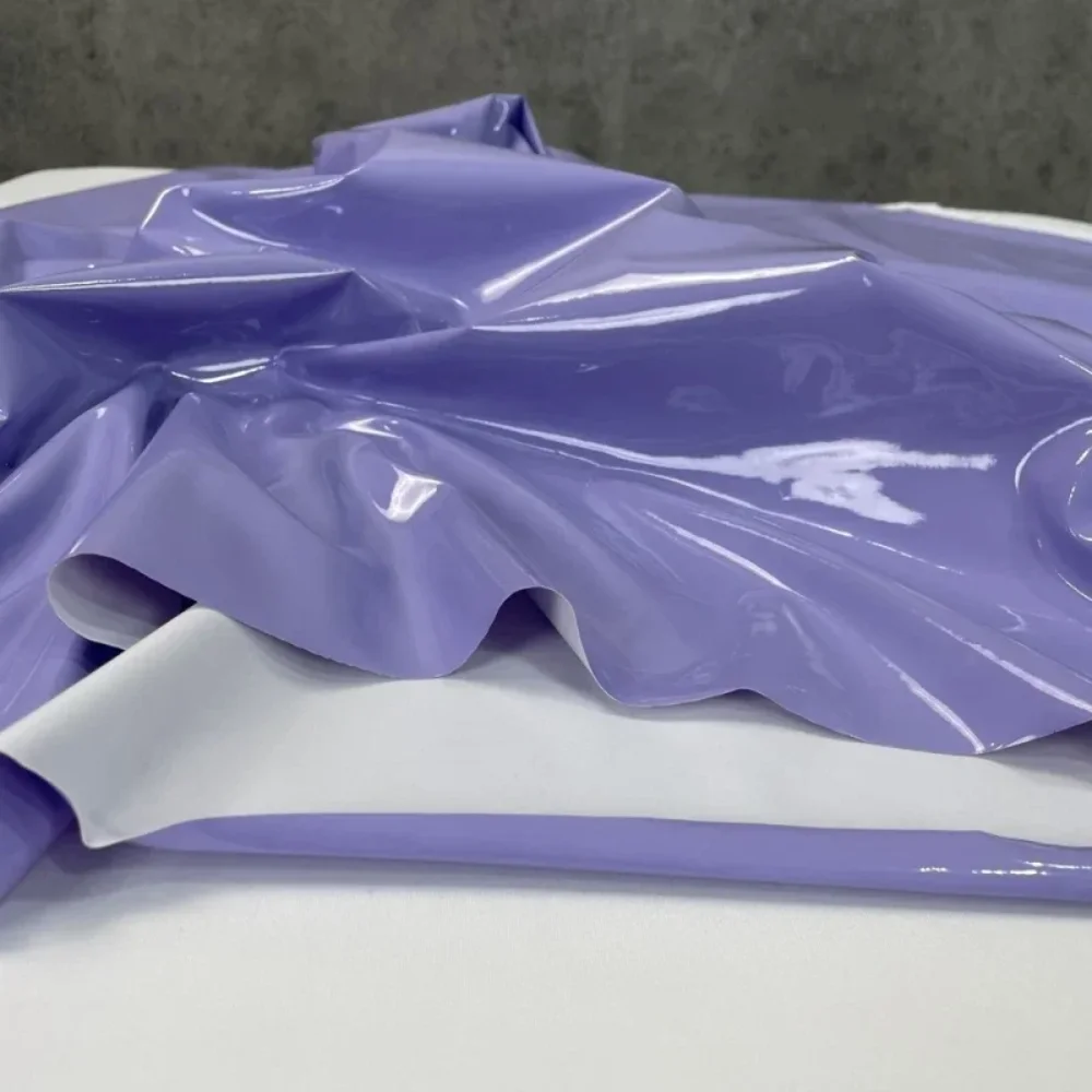 

High Elastic Knitted Leather Mirror PU Fabric Is Waterproof Soft Wholesale Cloth Per Meter Apparel Sewing Diy Material