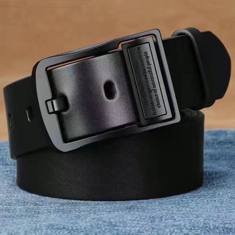 Cintura da uomo in pelle moda lega di metallo fibbia ad ardiglione marchio di lusso per adulti jeans business casual cinturino in vita maschile marca