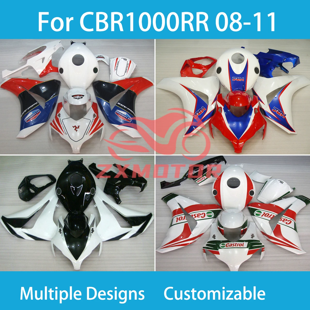 

CBR 1000RR 08 09 10 11 обтекатели для Honda CBR1000RR 2008 2009 2010 2011 Комплект деталей кузова мотоцикла обтекатель