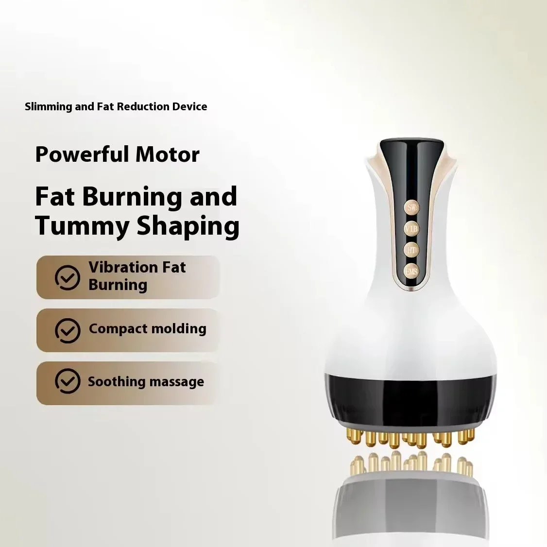 

USB Rechargeable Handheld Massager - Adjustable Cupping Guasha with Hot Compress for Abdomen Arm Leg Pain Relief